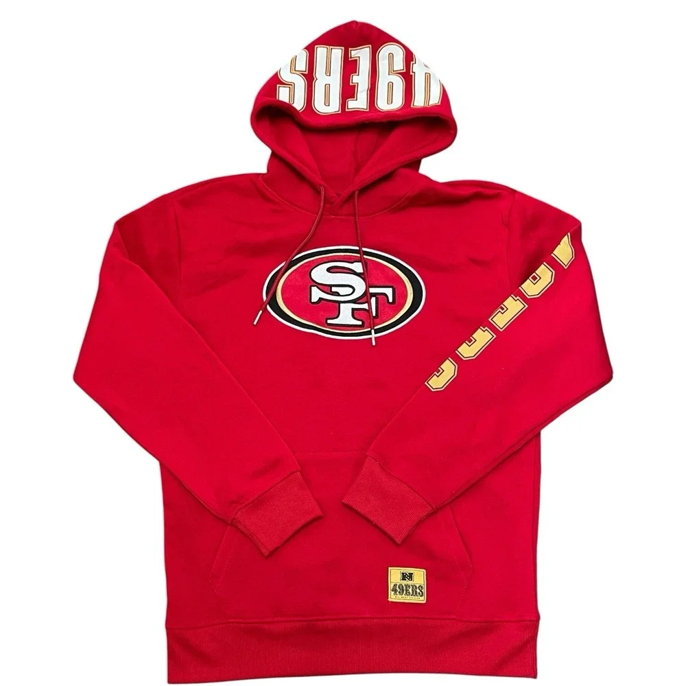 San Francisco 49ers Red Men's Medium Pullover NFL Team Apparel Stitched Logo NWT